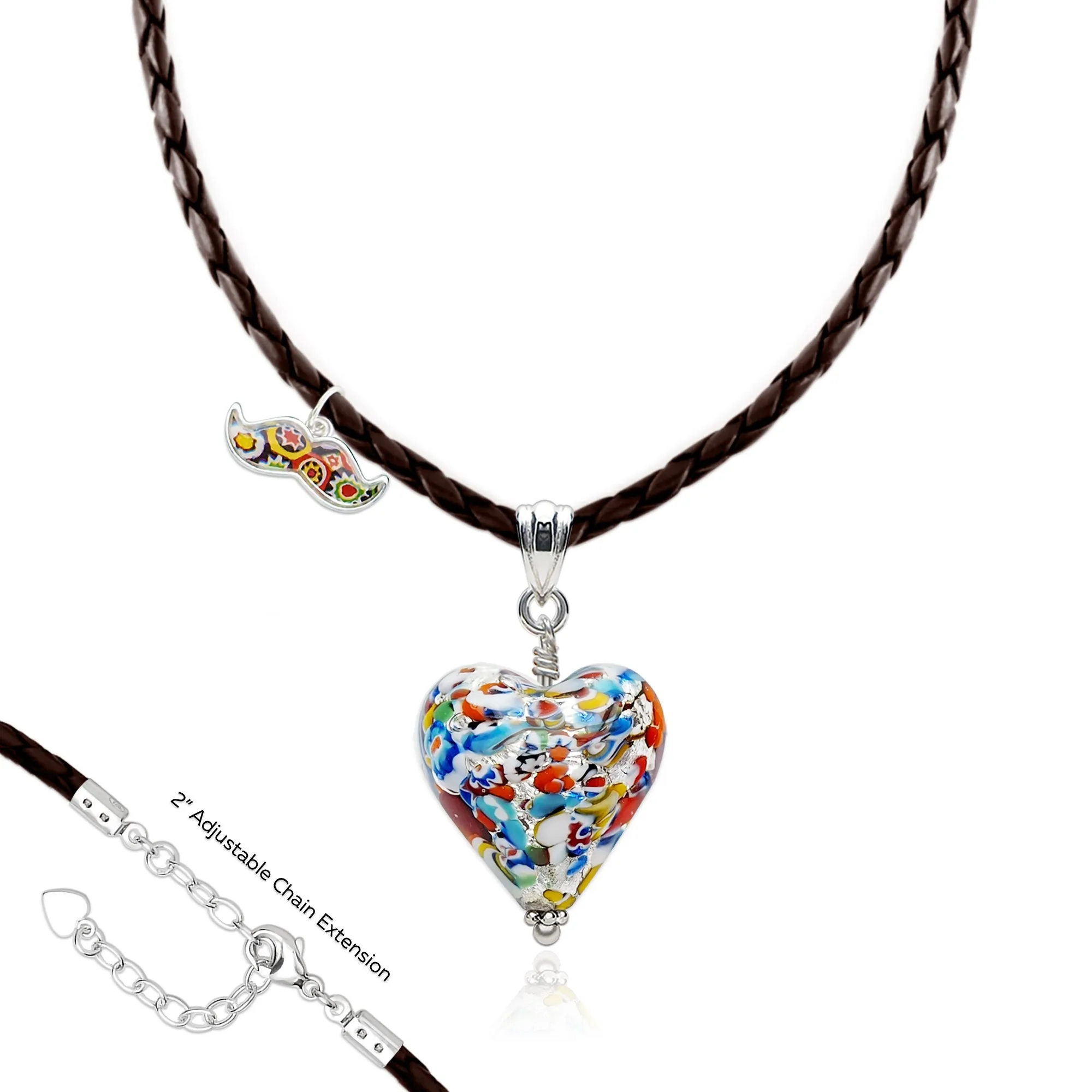 The Kiss Silver Heart Necklace