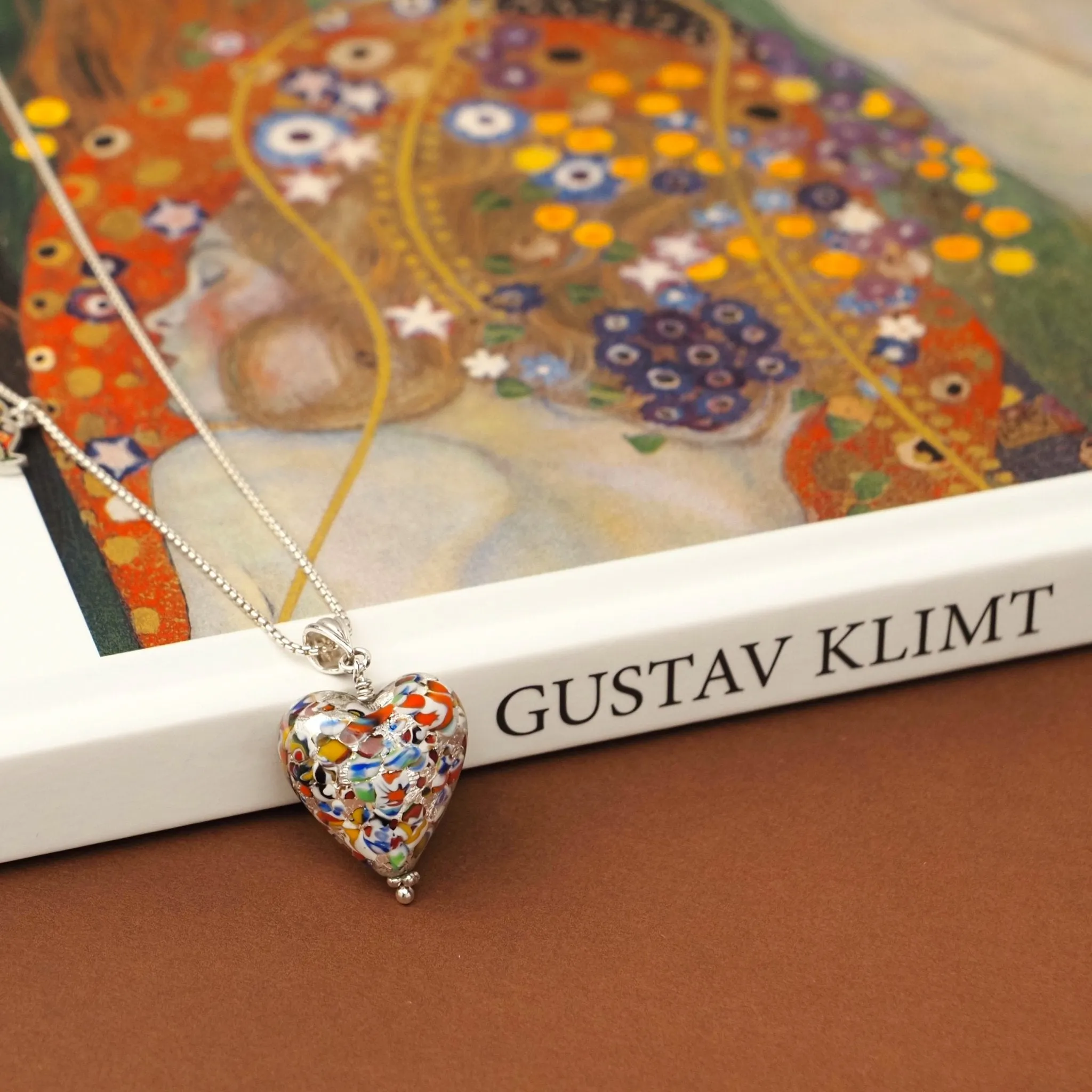 The Kiss Silver Heart Necklace