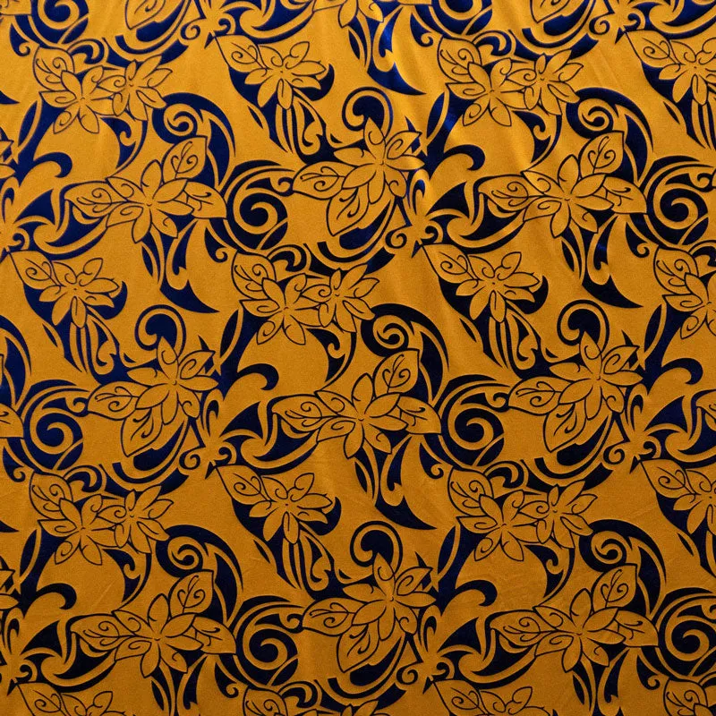 Tiare Swirls Fabric | Polyester Foil