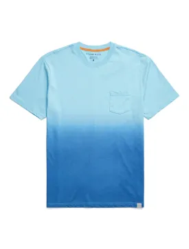 Turquoise Short Sleeve Dip-Dyed T-Shirt