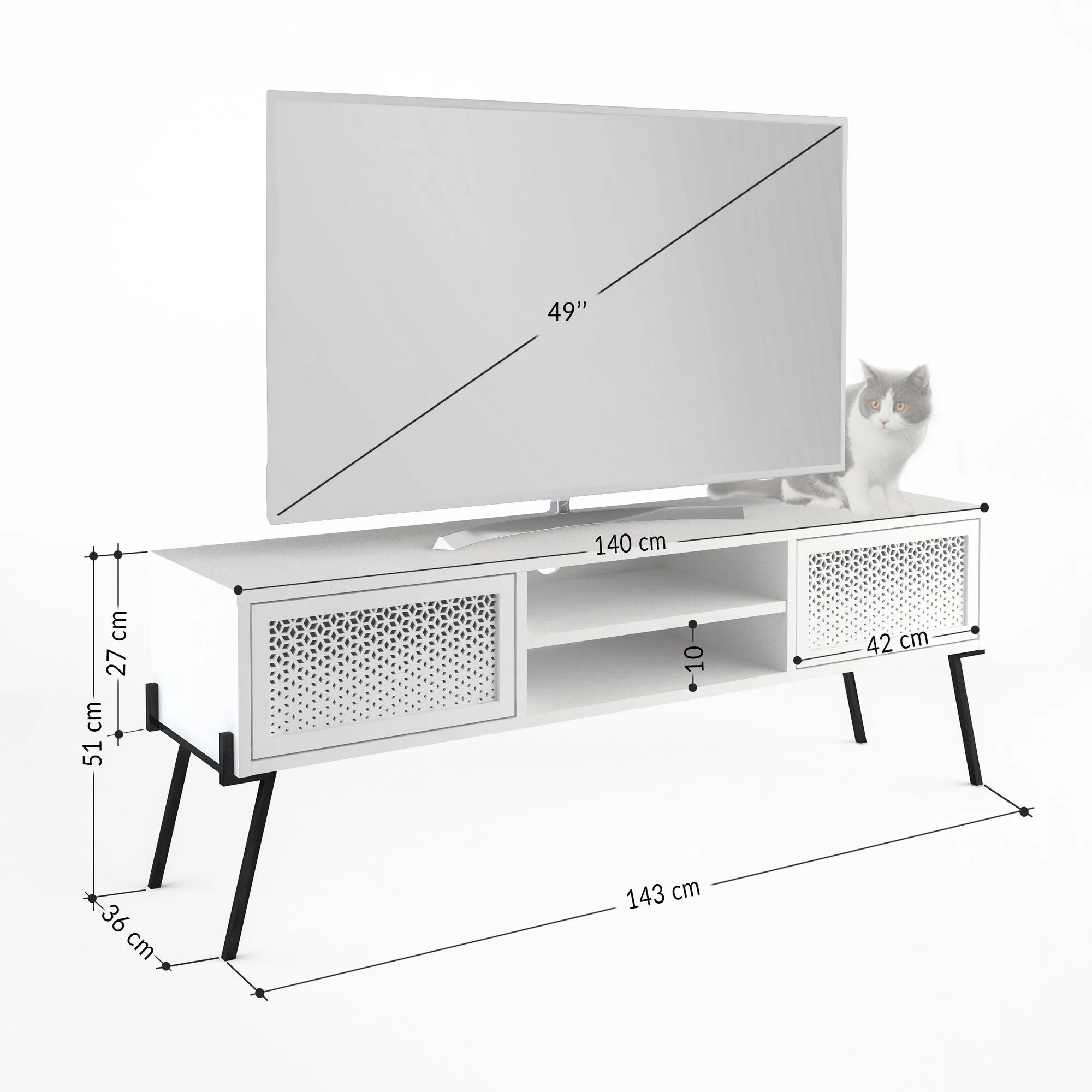 TV Stand Naive - White