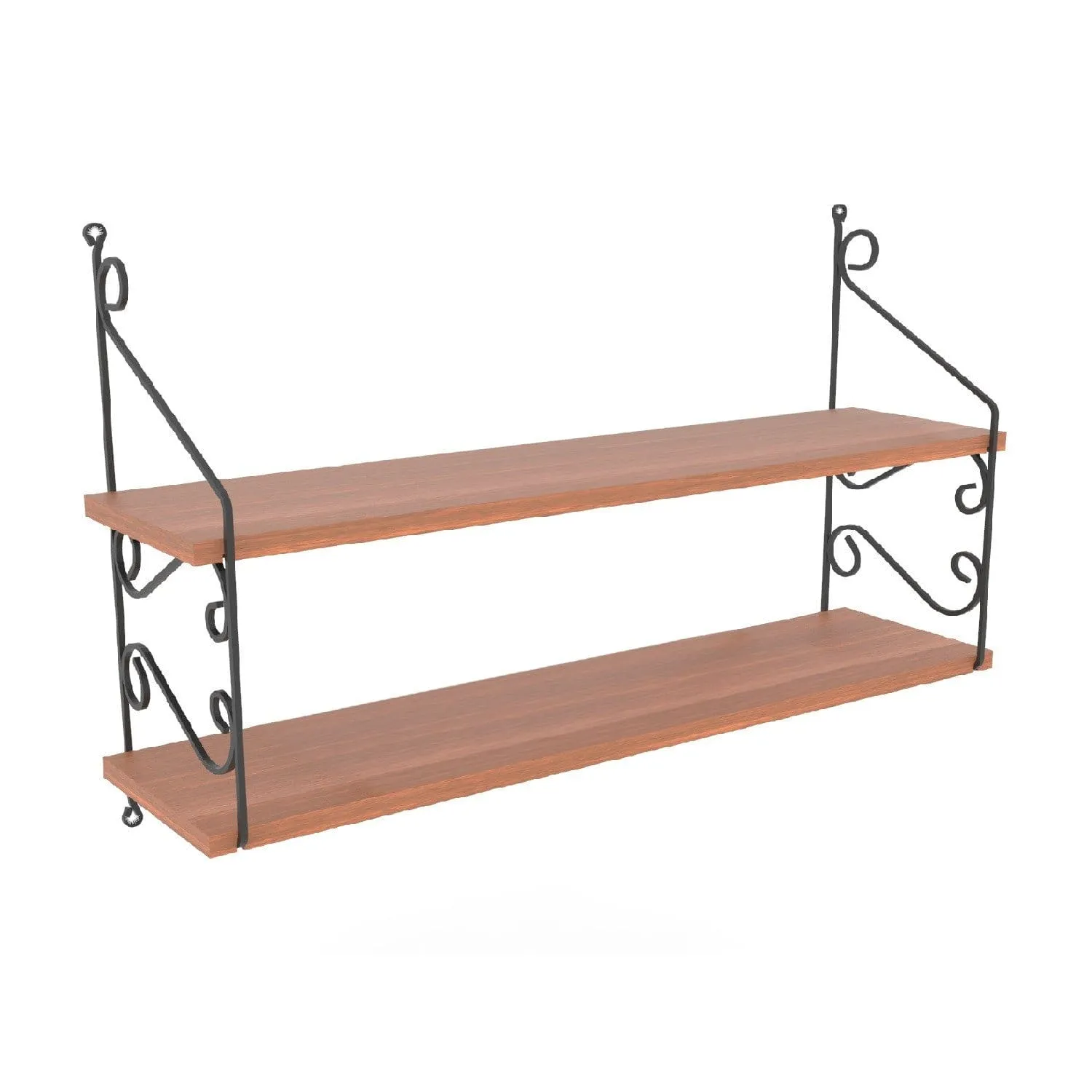 Wall Shelf Seramoni 2'li - Walnut