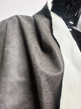 Warm Gray Cracked Lambskin