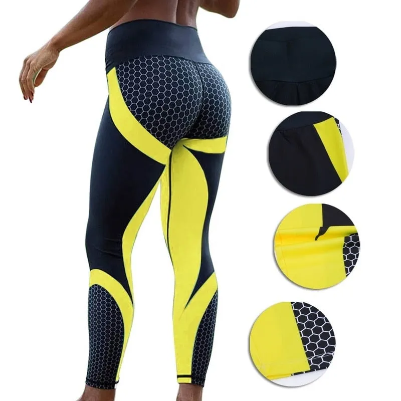 YBFDO 2021 New Sport Leggings Women Yoga Pants Workout Fitness Jogging Running Gym Tights Stretch Compression Tights Sportswear