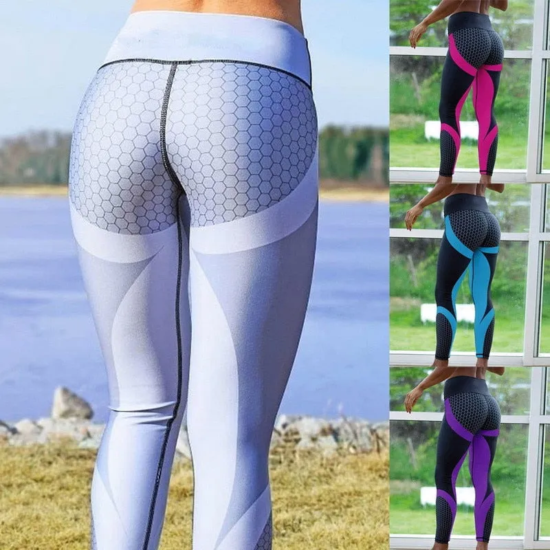 YBFDO 2021 New Sport Leggings Women Yoga Pants Workout Fitness Jogging Running Gym Tights Stretch Compression Tights Sportswear