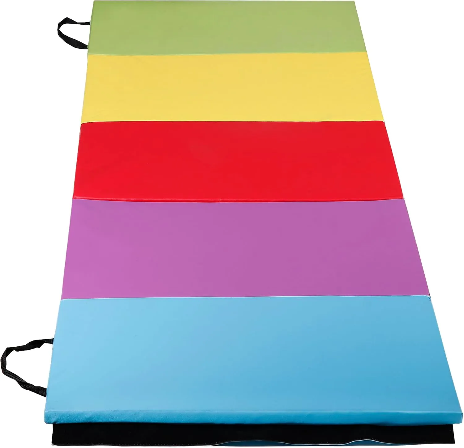 ZENY™ Gymnastics Tumbling Mat for Kids, 4 Folding Lightweight Padded Foldable Exercise Mat w/Carrying Handle for Home Gyms Indoor Outdoor